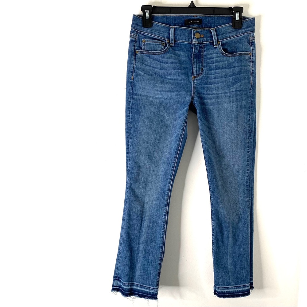 Ann Taylor Kick Crop Blue Jeans